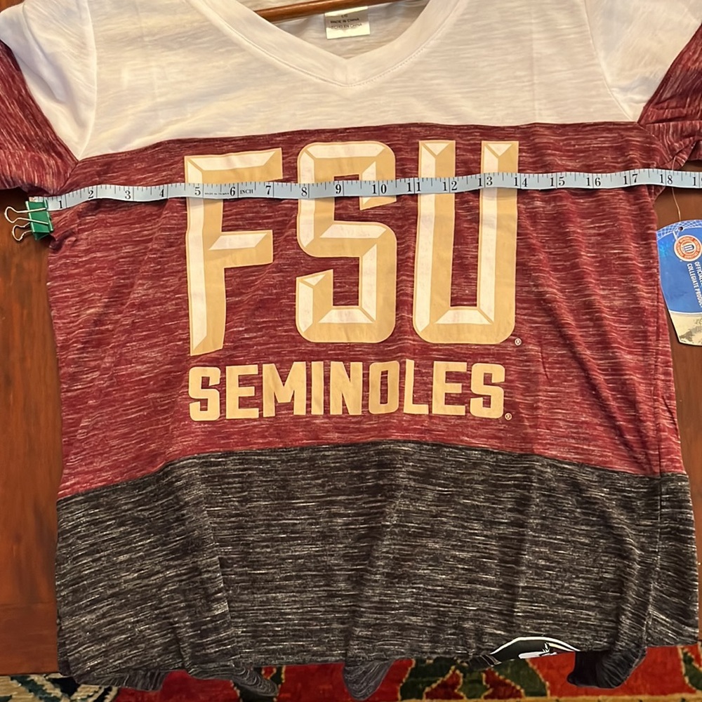 NWT Florida State NCAA FSU Seminoles Ladies Fitted Crew Neck T-Shirt - Picture 9 of 13